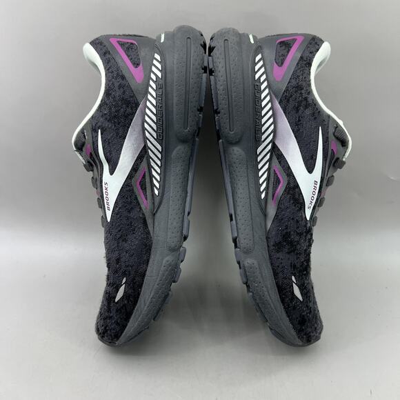 Brooks Adrenaline GTS 23 Running Shoes Women Size 7 B Black Purple Low Sneakers - Picture 6 of 8